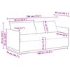 vidaXL &Kappa;&alpha;&nu;&alpha;&pi;έ&sigmaf; 2 pcs &Alpha;&nu;&omicron;&iota;&chi;&tau;ό &gamma;&kappa;&rho;&iota; 196 x 82 x 85 &epsilon;&kappa; ύ&phi;&alpha;&sigma;&mu;&alpha;