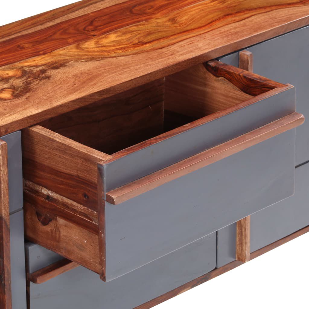 vidaXL Μπουφές Γκρι 120 x 30 x 55 εκ. από Μασίφ Ξύλο