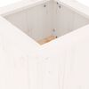 vidaXL Ζαρντινιέρα Παγκάκι Λευκό 184,5x39,5x56,5 εκ. Μασίφ Ξύλο Πεύκου