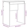 vidaXL Γραφείο Καπνιστή δρυς 60 x 40 x 76 εκ. Επεξεργασμένο ξύλο