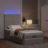 vidaXL &Omicron;&theta;&omega;&mu;&alpha;&nu;&iota;&kappa;ό &kappa;&rho;&epsilon;&beta;ά&tau;&iota; &mu;&epsilon; &sigma;&tau;&rho;ώ&mu;&alpha; & LEDs Taupe 100x200 cm Ύ&phi;&alpha;&sigma;&mu;&alpha;