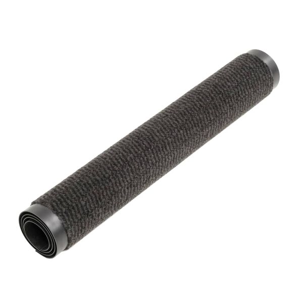 vidaXL Πατάκι Απορροφητικό Σκόνης Ορθογώνιο Μαύρο 90 x 150 εκ Θυσανωτό