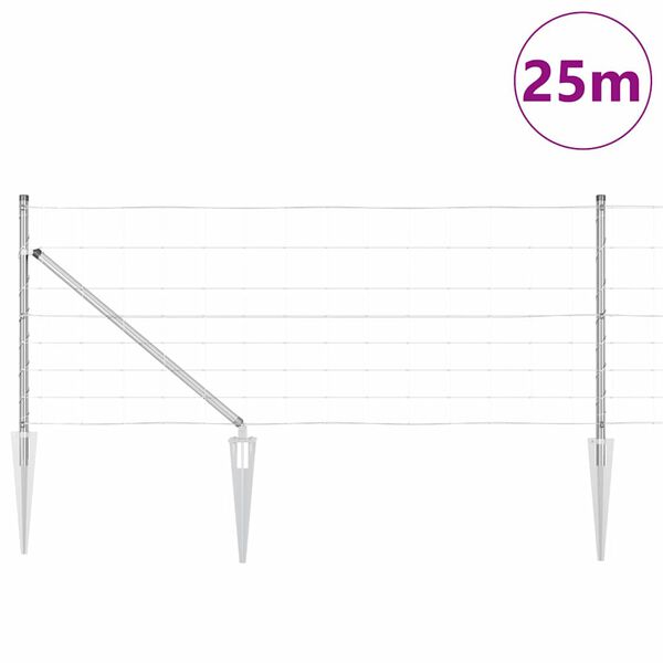 vidaXL &Sigma;&tau;ύ&lambda;&omicron;&sigmaf; &Pi;&epsilon;&rho;&iota;&phi;&rho;ά&xi;&epsilon;&omega;&nu; &Gamma;&alpha;&lambda;&beta;&alpha;&nu;&iota;&sigma;&mu;έ&nu;&omicron; 25 x 0,8 m &Alpha;&tau;&sigma;ά&lambda;&iota;