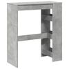 vidaXL Τραπέζι Μπαρ με Ράφια Γκρι Σκυρ. 90x40x103,5 εκ Επεξεργ. Ξύλο