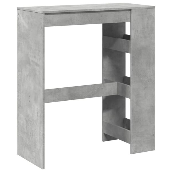 vidaXL Τραπέζι Μπαρ με Ράφια Γκρι Σκυρ. 90x40x103,5 εκ Επεξεργ. Ξύλο