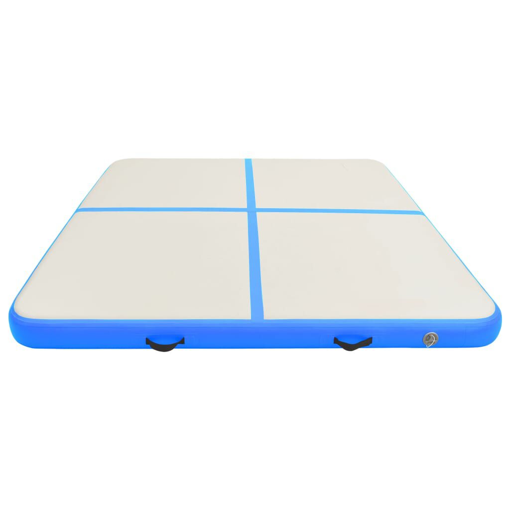 vidaXL Στρώμα Ενόργανης Φουσκωτό Μπλε 200 x 200 x 10 εκ. PVC με Τρόμπα