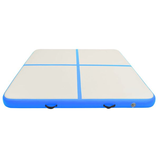 vidaXL Στρώμα Ενόργανης Φουσκωτό Μπλε 200 x 200 x 10 εκ. PVC με Τρόμπα
