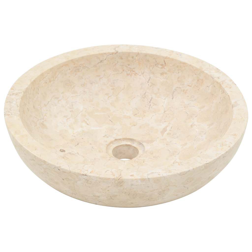vidaXL Νιπτήρας Κρεμ 40 x 12 εκ. Μαρμάρινος