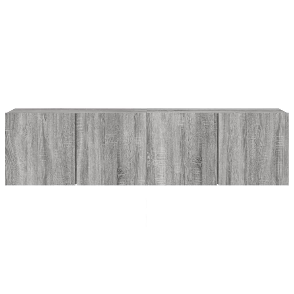 vidaXL Ντουλάπια Τοίχου Τηλεόρασης 2 Τεμ. Γκρι Sonoma 80 x 30 x 41 εκ.