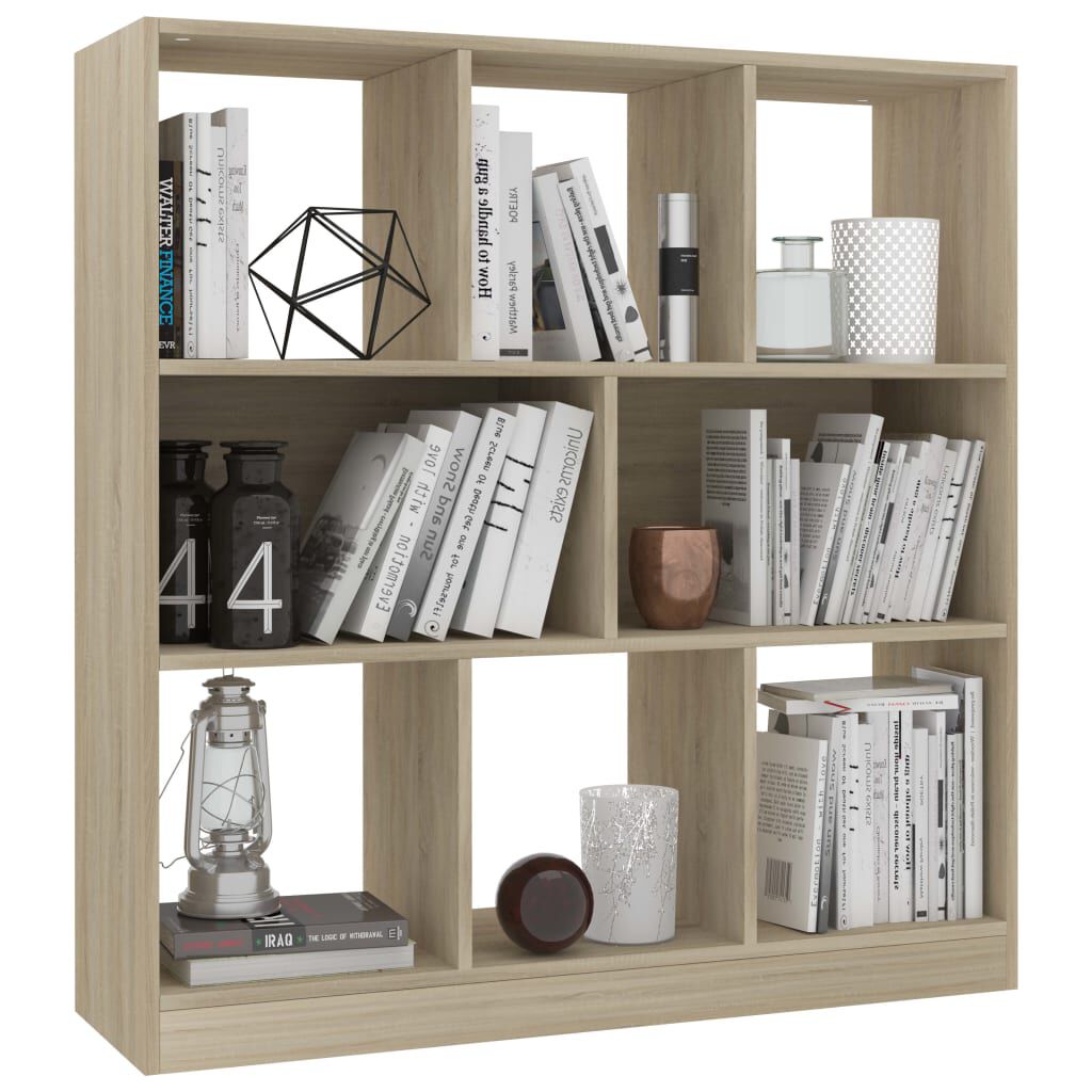 vidaXL Βιβλιοθήκη Χρώμα Sonoma Δρυς 97,5x29,5x100 εκ. από Επεξ. Ξύλο
