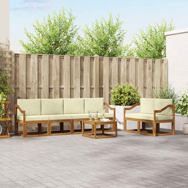 vidaXL &Sigma;&epsilon;&iota;&rho;ά &Kappa;&alpha;&nu;&alpha;&pi;έ &Epsilon;&xi;&omega;&tau;&epsilon;&rho;&iota;&kappa;&omicron;ύ &mu;&epsilon; &mu;&alpha;&xi;&iota;&lambda;ά&rho;&iota; 7 pcs &Phi;&upsilon;&sigma;&iota;&kappa;ό &kappa;&alpha;&iota; &Kappa;&rho;έ&mu;&alpha;