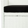 vidaXL Σετ Τραπεζαρίας Κήπου 5 Τεμαχίων Λευκό Συνθ. Ρατάν με Μαξιλάρια