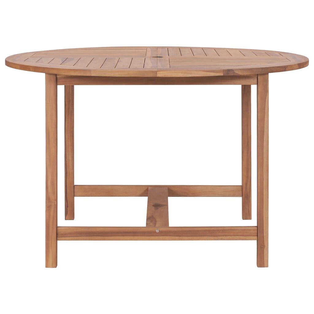 vidaXL Τραπεζαρία Κήπου Ø110x75 εκ. από Μασίφ Ξύλο Teak
