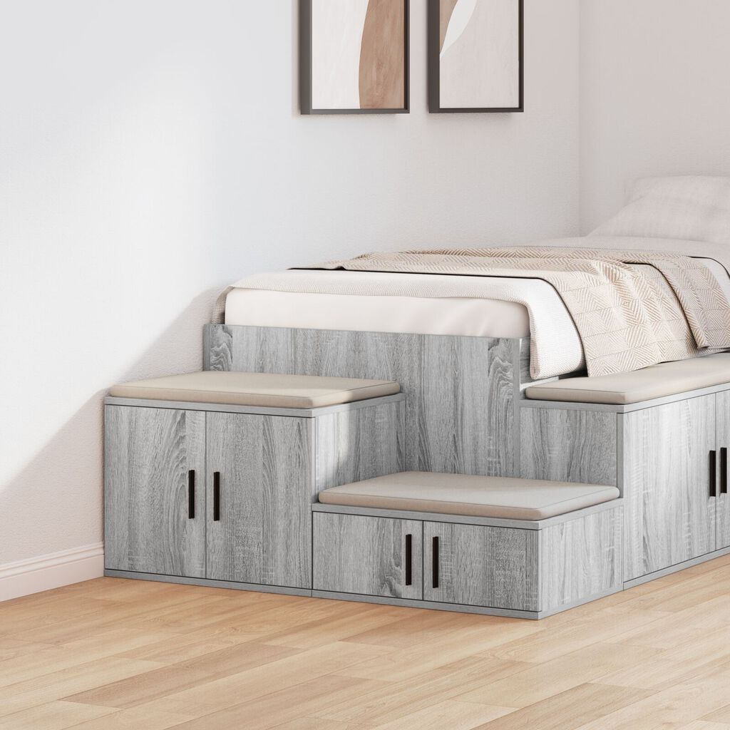 vidaXL Ντουλάπα Αποθήκης Γκρι Σοφίτα 127x41x40 εκ. Κατασκευασμένο από Ξύλο
