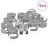 vidaXL &Kappa;&alpha;&mu;&pi;&alpha;&nu;&omicron;ύ&chi;&epsilon;&sigmaf; &beta;ί&delta;&epsilon;&sigmaf; 12 &tau;&mu;&chi;. &Alpha;&sigma;&eta;&mu;ί 15 x 11,5 mm &Mu;έ&tau;&alpha;&lambda;&lambda;&omicron;