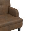 vidaXL Παγκάκι με Πλάτη Καφέ 112 x 65,5 x 75 εκ. από Συνθετικό Καστόρι