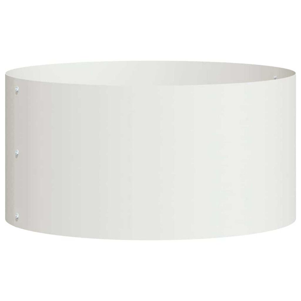 vidaXL Γλάστρα Κήπου Λευκό 40 x 40 x 20 cm Ατσάλι
