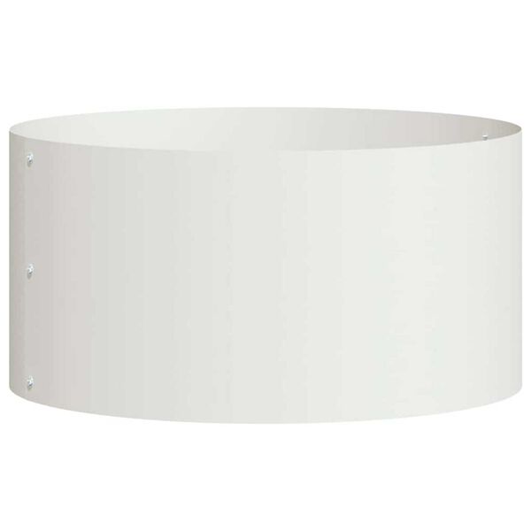 vidaXL Γλάστρα Κήπου Λευκό 40 x 40 x 20 cm Ατσάλι