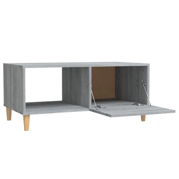 vidaXL Τραπεζάκι Σαλονιού Γκρι Sonoma 89,5x50x40εκ. Επεξεργασμένο Ξύλο