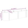 vidaXL Ζαρντινιέρα Καφέ 152x40x36 εκ. Γαλβανισμένος χάλυβας