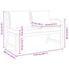 vidaXL Παγκάκι Κήπου 114,5 εκ. από Μασίφ Ξύλο Ακακίας με Κρεμ Μαξιλάρι