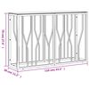 vidaXL Τραπέζι Κονσόλα Ασημί 110x30x70 εκ. Ανοξείδωτο Ατσάλι και Γυαλί