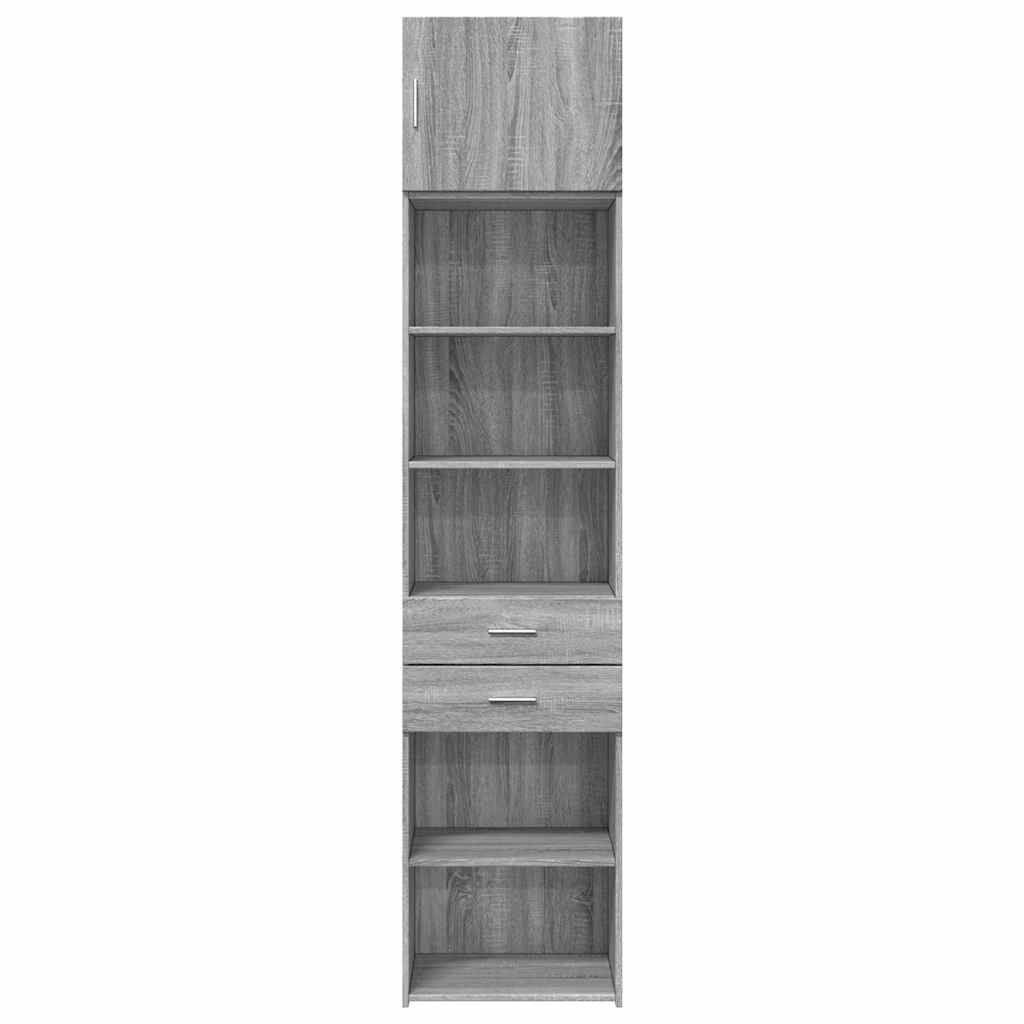 vidaXL Ντουλάπι Αποθήκευσης Στενό Δρυς 50x42,5x225 εκ. Επεξεργ. Ξύλο