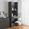 vidaXL Βιβλιοθήκη Γυαλιστερό Γκρι 60 x 35 x 180 εκ. από Επεξ. Ξύλο