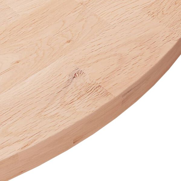 vidaXL Επιφάνεια Τραπεζιού Στρογγυλή Ø70 x 2,5 εκ. Μασίφ Ξύλο Δρυς