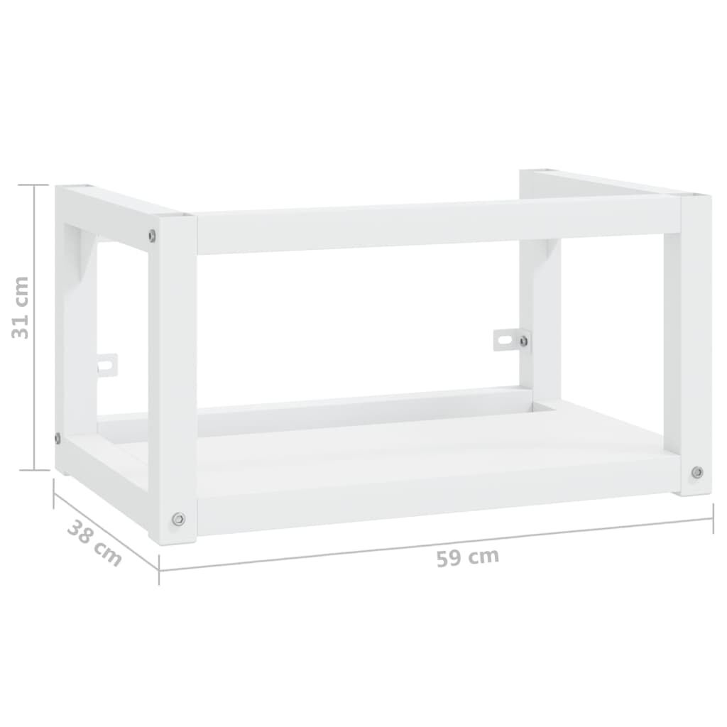 vidaXL Έπιπλο Μπάνιου Επιτοίχιο Λευκό 59 x 38 x 31 εκ. Σιδερένιο