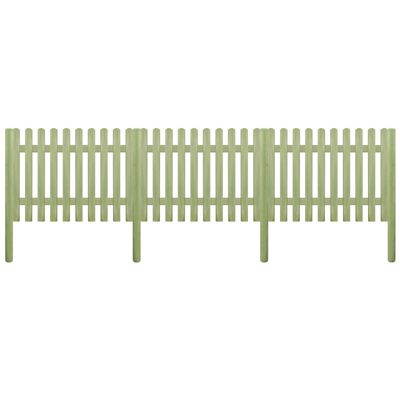 vidaXL Φράχτης Κήπου 5,1 μ. 170 εκ. 6/9 εκ. Εμποτισμένο Ξύλο Πεύκου
