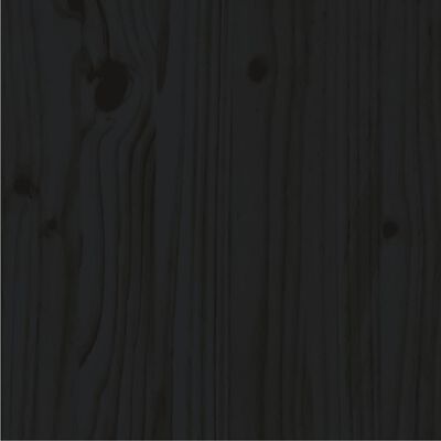 vidaXL Πλαίσιο Κρεβατιού Μαύρο 120 x 200 εκ. από Μασίφ Ξύλο Πεύκου