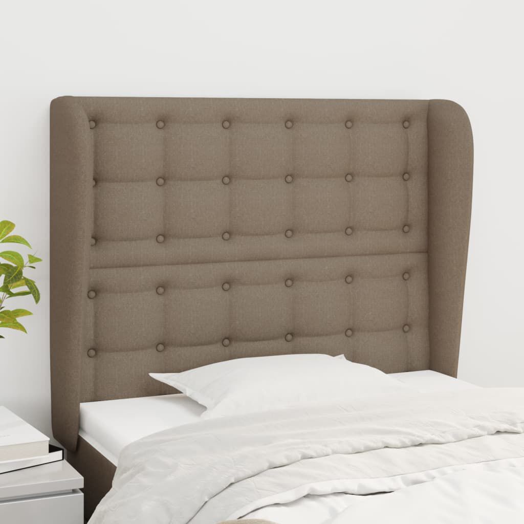 vidaXL Κεφαλάρι με Πτερύγια Taupe 103x23x118/128 εκ. Υφασμάτινο