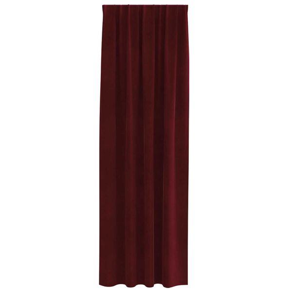 vidaXL Κουρτίνες με κουρτίνες 2 pcs Μπορντό 140 x 260 cm Βελούδο