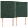vidaXL Κρεβάτι Boxspring με Στρώμα Σκούρο Πράσινο 140x200εκ. Βελούδινο