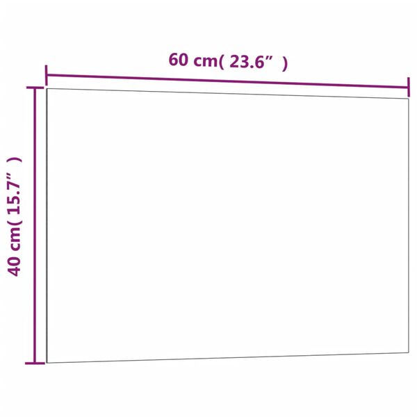 vidaXL Πίνακας Επιτοίχιος Μαγνητικός Λευκός 60 x 40 εκ. Ψημένο Γυαλί