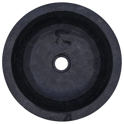 vidaXL Νιπτήρας Μαύρος 40 x 12 εκ. Μαρμάρινος
