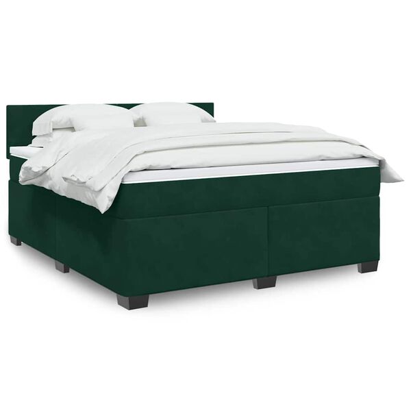 vidaXL &Kappa;&rho;&epsilon;&beta;ά&tau;&iota; Boxspring &mu;&epsilon; &Sigma;&tau;&rho;ώ&mu;&alpha; &Sigma;&kappa;&omicron;ύ&rho;&omicron; &Pi;&rho;ά&sigma;&iota;&nu;&omicron; 180x200&epsilon;&kappa;. &Beta;&epsilon;&lambda;&omicron;ύ&delta;&iota;&nu;&omicron;