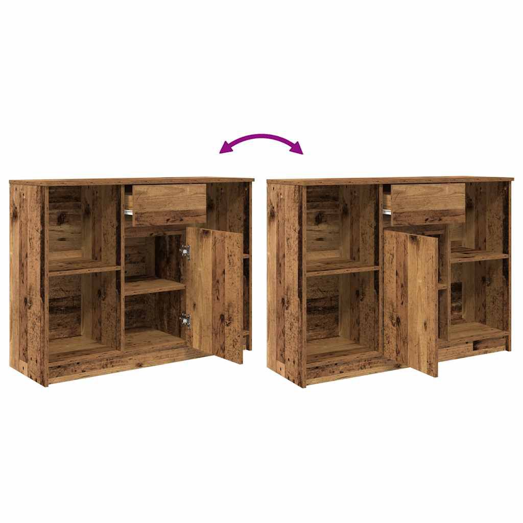 vidaXL Συρταριέρα με Συρτάρια Παλαιό ξύλο 101x35x76 εκ. από Επεξ. Ξύλο