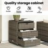 vidaXL Ντουλάπι Αποθήκευσης Κήπου Γκρι 55x59x69 εκ. Συνθετικό Ρατάν