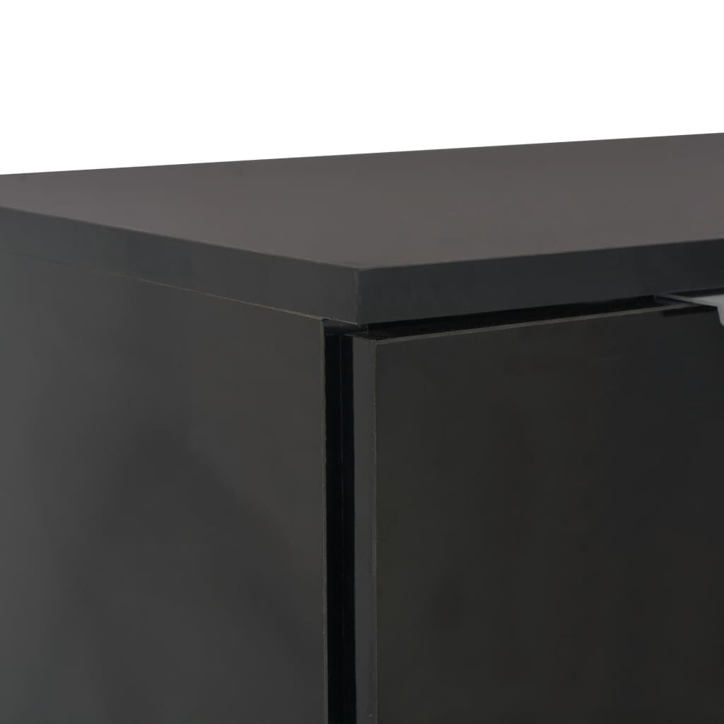 vidaXL Μπουφές Ψηλός Γυαλιστερός Μαύρος 71x35x80εκ. Επεξεργασμένο Ξύλο