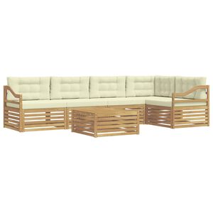 vidaXL &Sigma;&epsilon;&iota;&rho;ά &Kappa;&alpha;&nu;&alpha;&pi;έ &Epsilon;&xi;&omega;&tau;&epsilon;&rho;&iota;&kappa;&omicron;ύ 6 pcs &Lambda;&epsilon;&upsilon;&kappa;ό &kappa;&alpha;&iota; &Kappa;&rho;&epsilon;&mu; &Pi;&omicron;&lambda;&upsilon;&epsilon;&sigma;&tau;έ&rho;&alpha;&sigmaf;