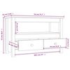 vidaXL Έπιπλο Τηλεόρασης Μαύρο 79x35x52 εκ. από Μασίφ Ξύλο Πεύκου