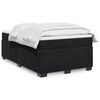 vidaXL Κρεβάτι Boxspring με Στρώμα Μαύρο 120 x 200 εκ. Βελούδινο