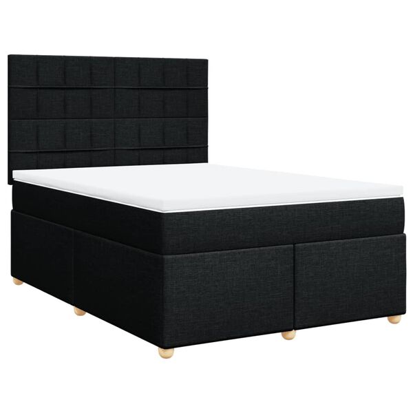 vidaXL &Kappa;&rho;&epsilon;&beta;ά&tau;&iota; Boxspring &mu;&epsilon; &Sigma;&tau;&rho;ώ&mu;&alpha; &Mu;&alpha;ύ&rho;&omicron; 140x200 &epsilon;&kappa;. &Upsilon;&phi;&alpha;&sigma;&mu;ά&tau;&iota;&nu;&omicron;