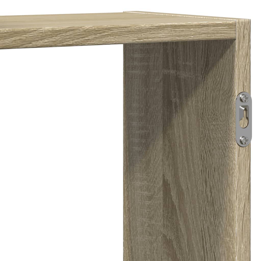 vidaXL Ραφιέρα Τοίχου Sonoma Δρυς 129x18x42 εκ. από Επεξεργ. Ξύλο