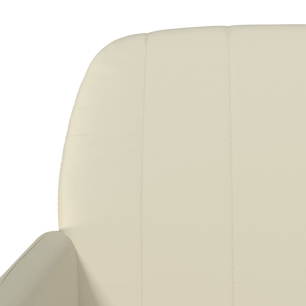 vidaXL Πάγκος Κρεμ 107x80x81 εκ. από Συνθετικό Δέρμα