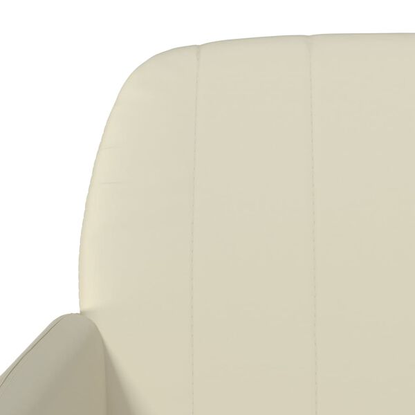 vidaXL Πάγκος Κρεμ 107x80x81 εκ. από Συνθετικό Δέρμα