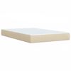 vidaXL Κρεβάτι Boxspring με Στρώμα Κρεμ 120x200 εκ. Υφασμάτινο