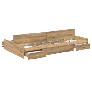 vidaXL &Kappa;&rho;&epsilon;&beta;ά&tau;&iota; &mu;&epsilon; &alpha;&pi;&omicron;&theta;&eta;&kappa;&epsilon;&upsilon;&tau;&iota;&kappa;ό &chi;ώ&rho;&omicron; &mu;&epsilon; &pi;ό&rho;&tau;&alpha; Artisan Oak 120 x 190 cm